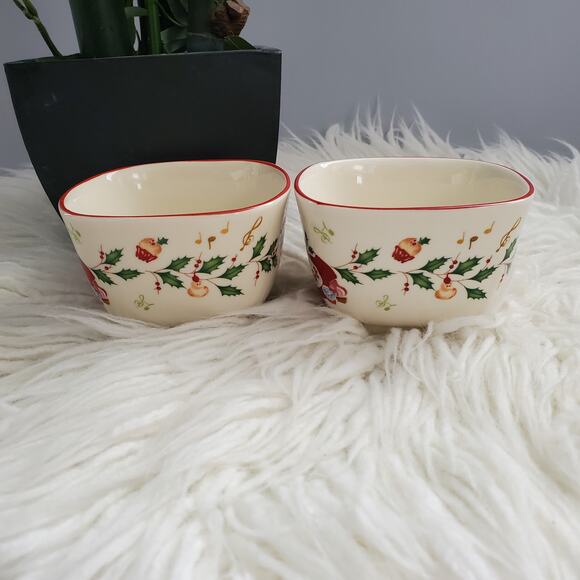 Lenox Holiday Inspiration & Illustrations Nut Bowl Candy Dish - Picture 2 of 7